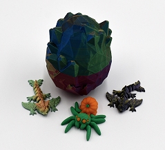 Medium Egg w/$2 Spiders or Dragons