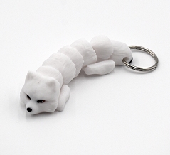 Arctic Fox Keychain