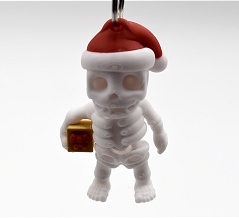 Santa Skeleton Keychain